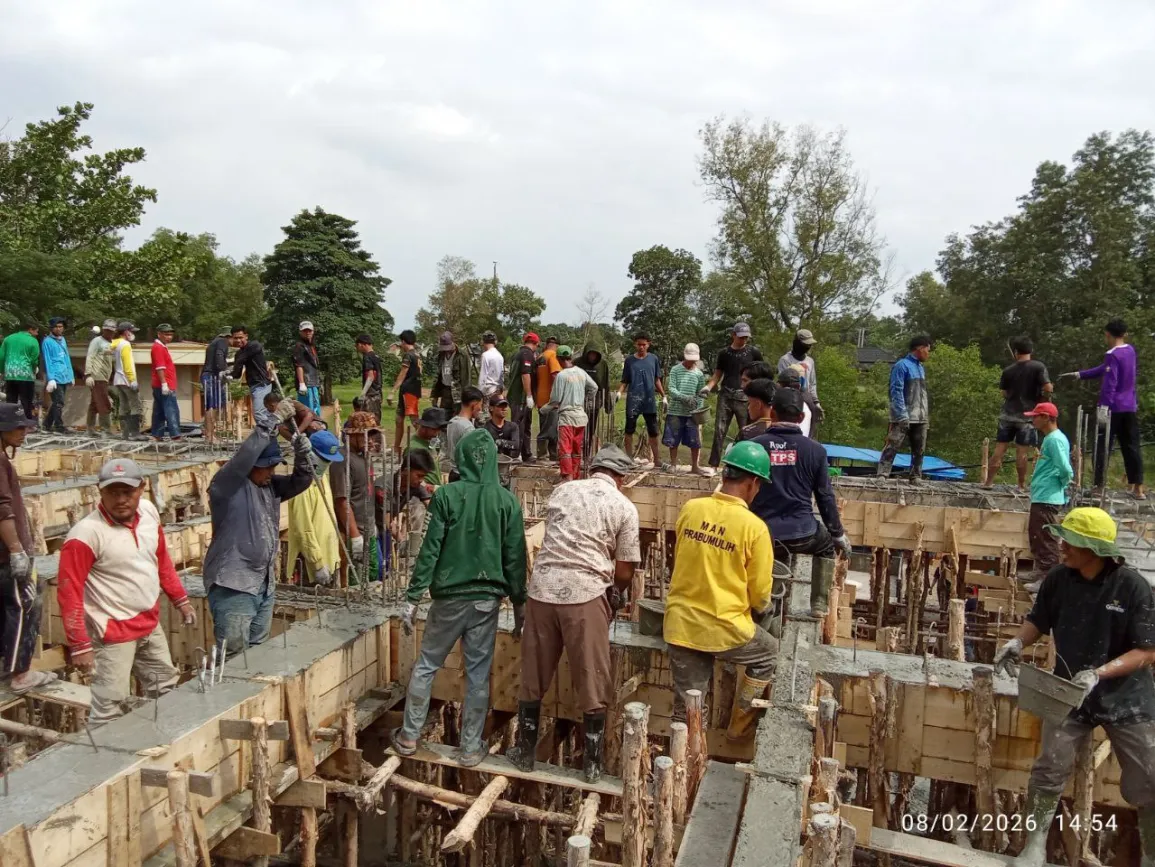 LDII Ogan Ilir Gotong Royong Pembangunan Kantor DPW LDII Sumatera Selatan