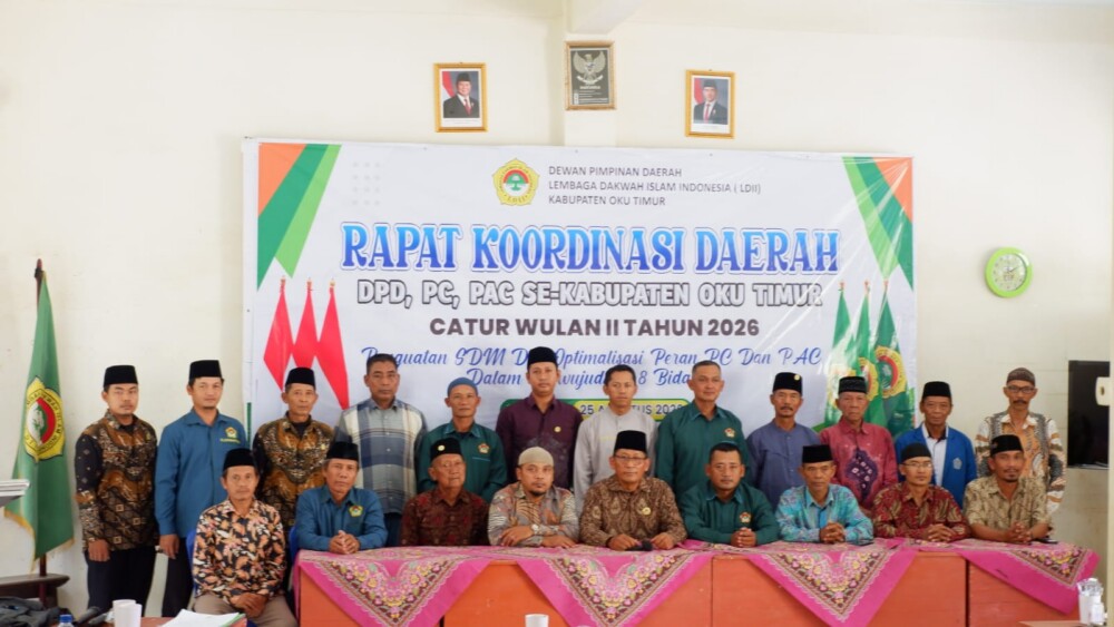Buka Rakorda Caturwulan II, Wanhat DPD LDII OKU Timur Tegaskan Peran Proporsional Organisasi
