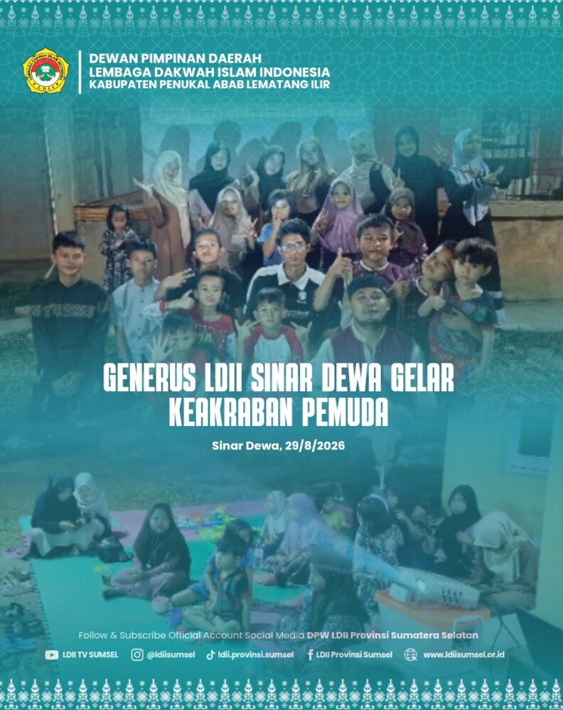 Generasi Penerus (Generasi) binaan PAC LDII Sinar Dewa menggelar kegiatan keakraban bertajuk “Keakraban untuk menunjukkan 6 Thobiat Luhur”